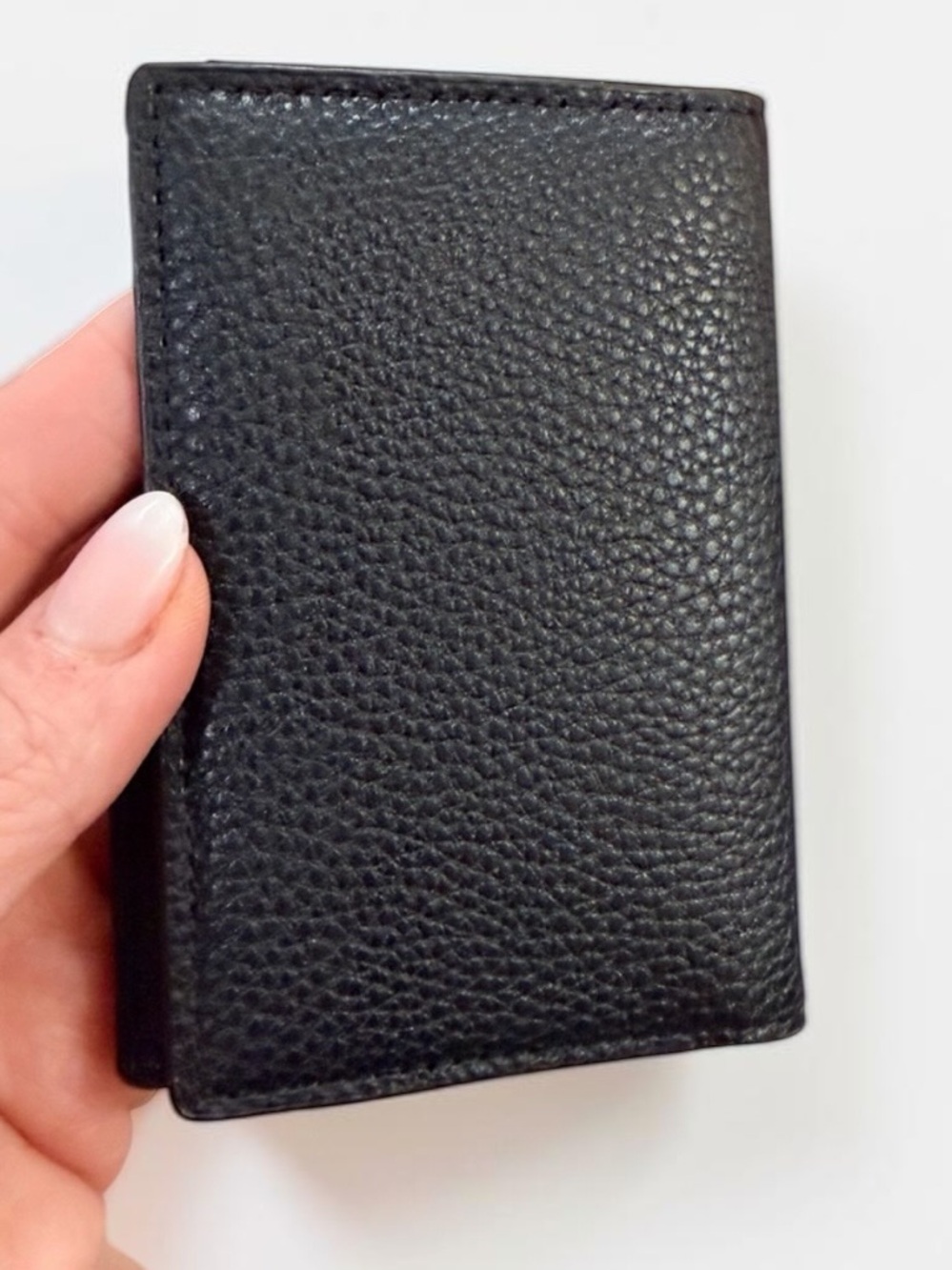 Dior Parfums Black Textured Leather Card Holder with dust bag - NIB - Picture 8 of 13